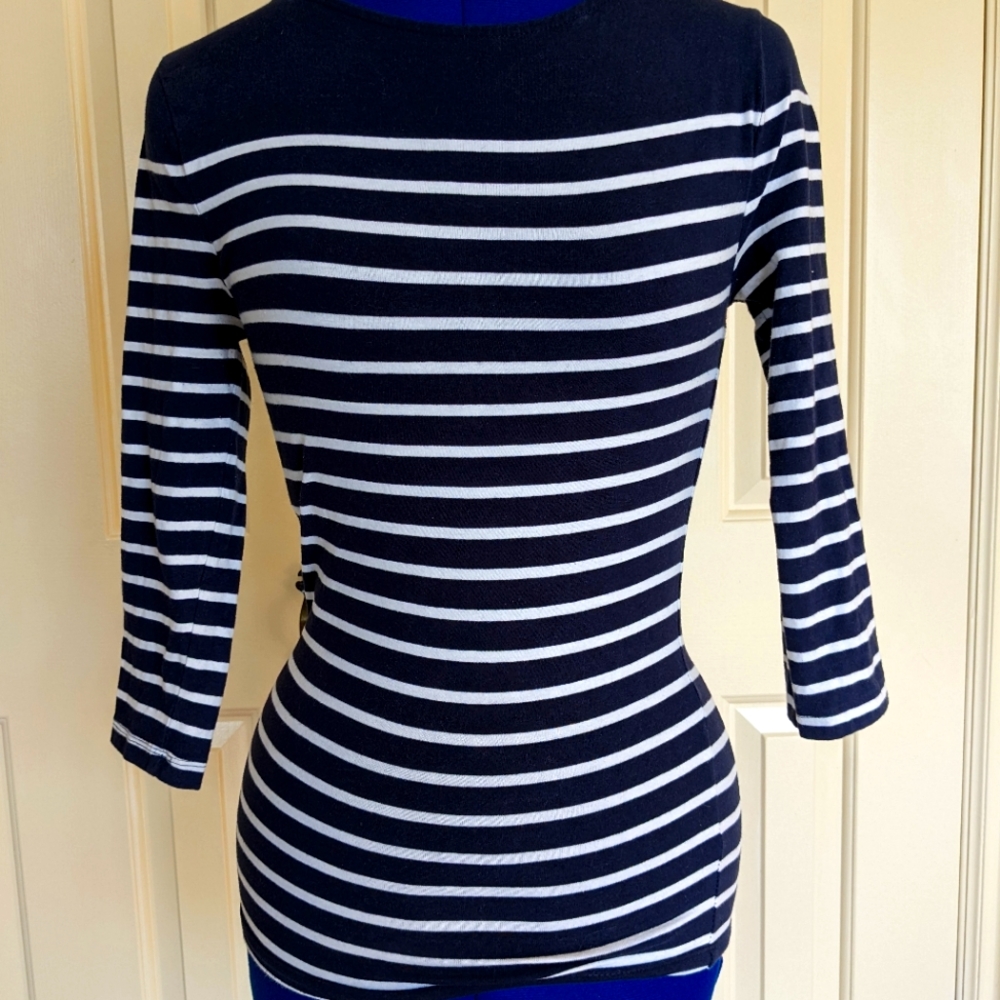 Forever 21 Striped Shirt Size M Gold Buttons  Excellent Condition